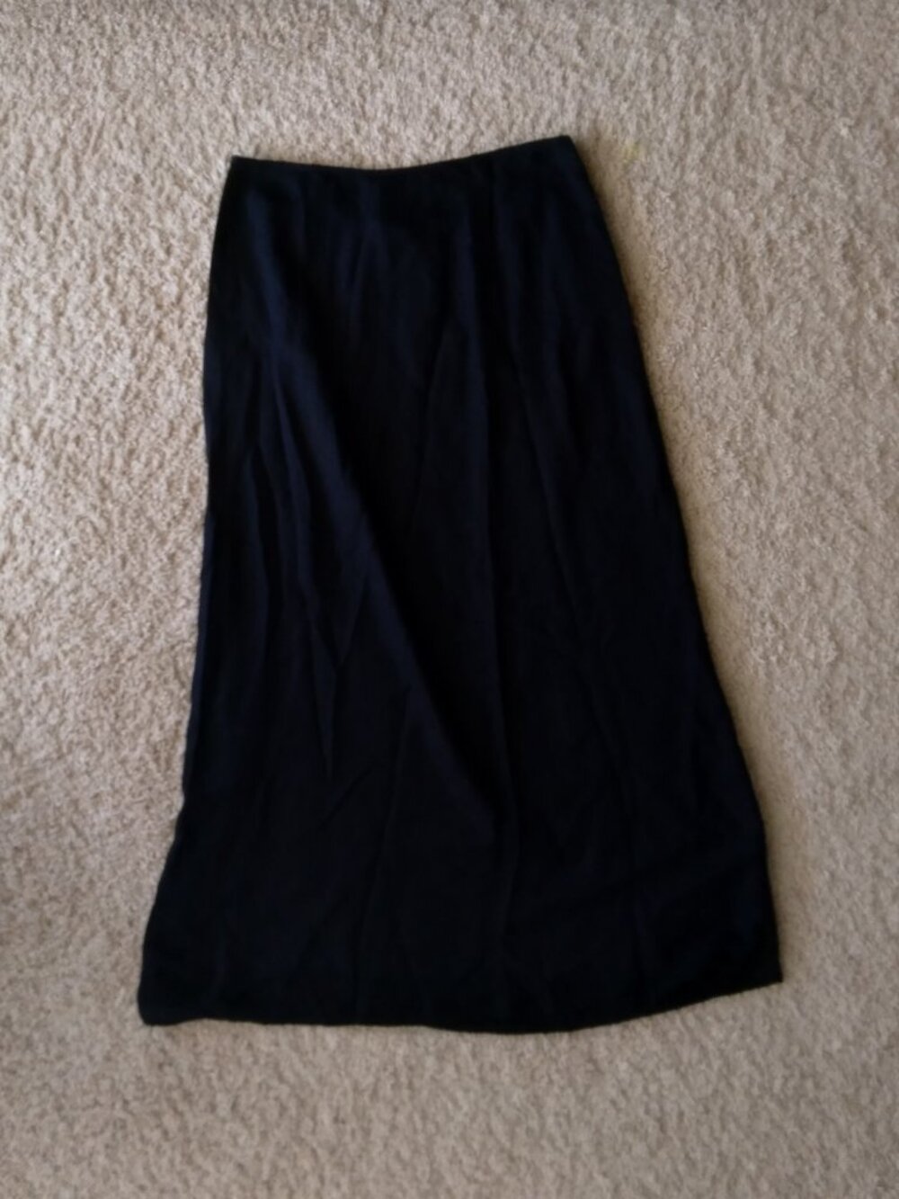 Vintage Carole Little Black Maxi Skirt with Side Zipper Womens Size 8